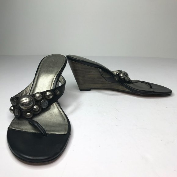 Coach Harllow Wedges Size 9 B 3.5" Heels - Picture 1 of 11